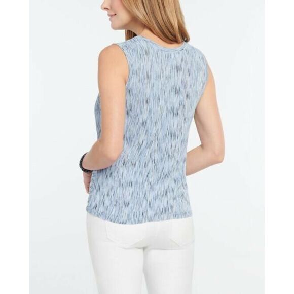 NIC + ZOE NEW $98 Daytrip‎ Twist Sleeveless Sweater Tank in Light Sky XL - Picture 3 of 3